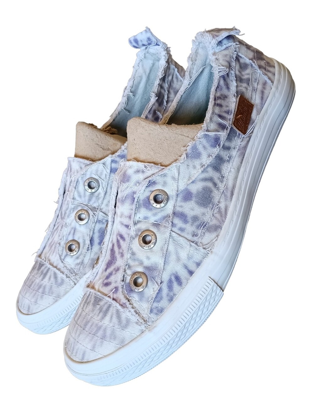 💜 Blowfish Malibu Aussie Purple Tie Dye Slip-On Low-top Sneakers Womens 8